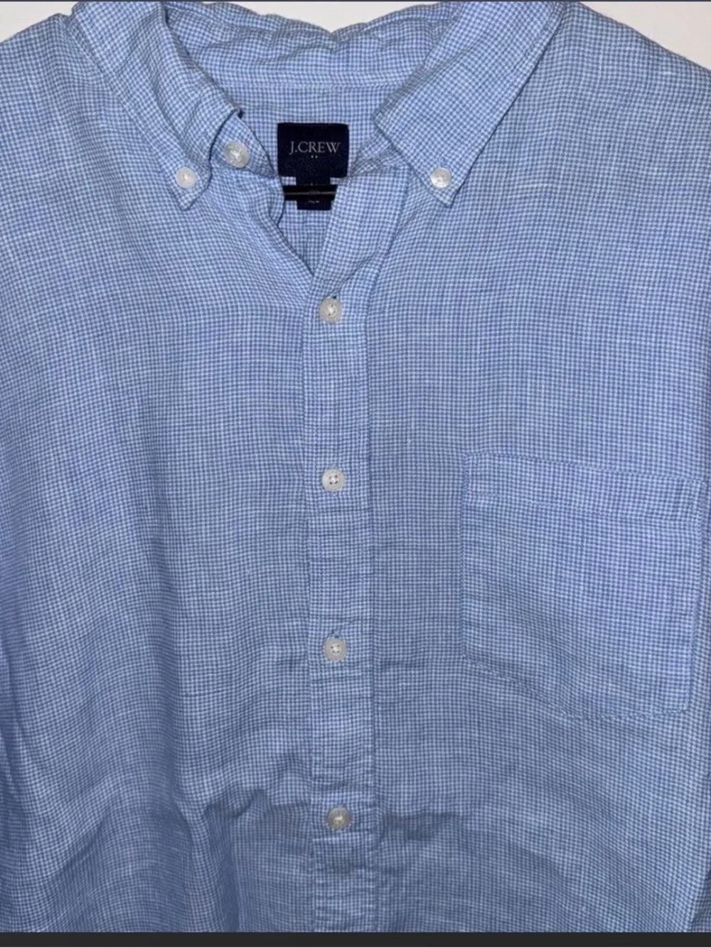 J. Crew Blue Microcheck Button-Down Shirt